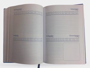 Agenda Bidiaria Permanente Ciruela Magenta Tripa 4
